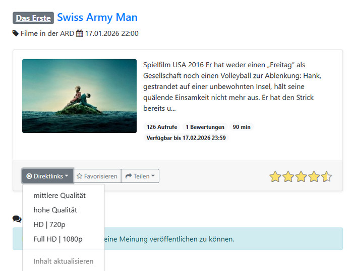 Direktlinks von Vavideo