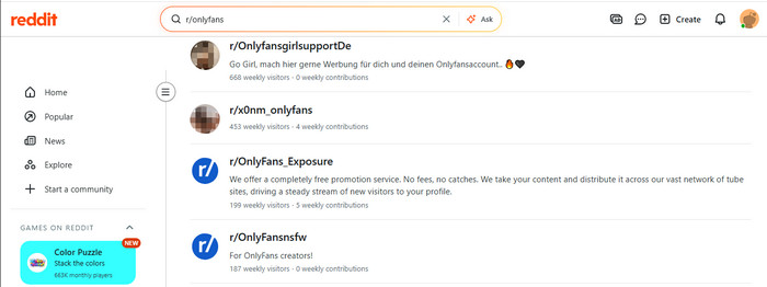 Kostenlose OnlyFans-Inhalte bei Reddit