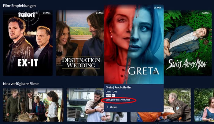 Verfügbarkeit von Film in der ARD Mediathek