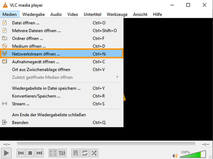 Netzwerkstream bei VLC Media Player