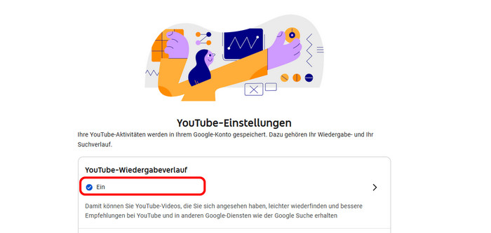 YouTube-Wiedergabeverlauf aktivieren